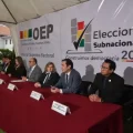 El acto inaugural de las elecciones subnacionales en La Paz.
