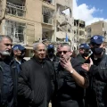 El primer ministro israelí, Benjamín Netanyahu, durante su visita a Arad.