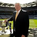 Michael Lyster antes de su última final de hurling como presentador de The Sunday Game.