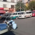Uno de los puntos de bloqueo en la ciudad de La Paz.