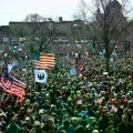 La protesta contra Donald Trump en Saint Paul, Minnesota, este sábado.