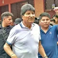Evo Morales y Leonardo Loza.