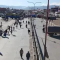 Bloqueo de carreteras en Oruro