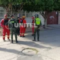 Personal de emergencias interviene en la clínica de la avenida Patria.