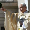El papa León XIV durante una celebración.