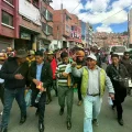Marcha de los seguidores de René Yahuasi