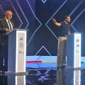 Juan Pablo Velasco y Otto Ritter durante su debate electoral en Santa Cruz.