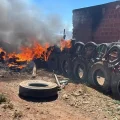 El incendio se propagó a raíz de las llantas de goma