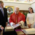 Los reyes Felipe VI y Letizia durante una audiencia en la Santa Sede el mes pasado.