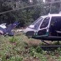 Operativos de búsqueda y recuperación en la zona del accidente aéreo.