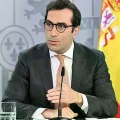 El ministro de Economía, Carlos Cuerpo, en una rueda de prensa en La Moncloa.