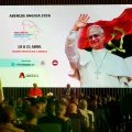 El Papa León XIV y el presidente de Angola, Joao Lourenço, en un acto en Luanda.