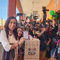 María René Soruco, candidata a gobernadora de Tarija por Camino Democrático al Cambio.