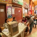 La votación en la Terminal de Buses de Sucre.