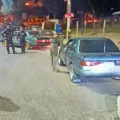 Un control de la Policía de Chuquisaca durante las primeras horas del domingo.