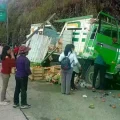 Uno de los vehículos involucrados en el accidente.