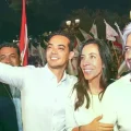 María René Soruco junto a Mario Cossío durante la campaña electoral.