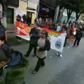La movilización de los maestros, el pasado miércoles, en La Paz.