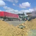 Bloqueo en la Apacheta, carretera La Paz - Oruro
