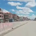 La carretera a Copacabana en El Alto.