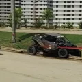 Así quedó el teryx que ocupaba el piloto durante la competencia