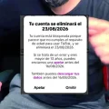 El mensaje que recibieron algunos creadores luego de que sus cuentas fueran bloqueadas.