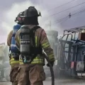 Bomberos auxilian la zona del accidente