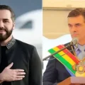Los presidentes de El Salvador y Bolivia, Nayib Bukele (i) y Rodrigo Paz.