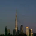 El rascacielos Burj Khalifa en Dubai, Emiratos Árabes Unidos.