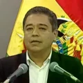 José Luis Gálvez en su primera conferencia de prensa.