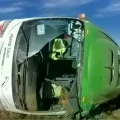 Bus accidentado en la ruta Oruro-Pisiga