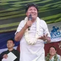El expresidente Evo Morales participa en un acto político en el Trópico de Cochabamba.