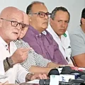 Los representantes del Comité Multisectorial, este miércoles. Foto: Unitel Sucre/CORREO DEL SUR