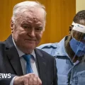 Imagen de archivo de Ratko Mladic en el tribunal de La Haya.