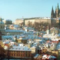 Vista de Mala Strana y del puente de Carlos en Praga.