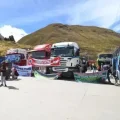 Uno de los puntos de bloqueo en el departamento de La Paz.