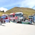 Uno de los puntos de bloqueo de organizaciones campesinas.