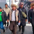 Dirigentes de la marcha campesina-indígena.