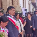 Luis Ayllón, gobernador de Chuquisaca y Fátima Tardío, alcaldesa de Sucre