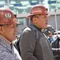 Argollo en la marcha de este martes.