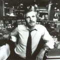 Ted Turner en las oficinas de CNN.