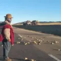 Punto de bloqueo en Achacachi.