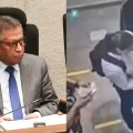 El ministro Marco Oviedo y una imagen referencial del caso maletas.