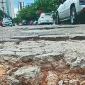 Foto del cuarto anillo y avenida San Martín, zonas conflictivas por baches.