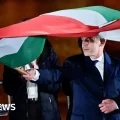 Magyar jura en el parlamento hungaro, donde se realizaron los preparativos esta semana