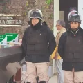 Guardias municipales permanecen en las oficinas de la Quinta Municipal, realizando el resguardo.