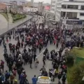 Bloqueo a la altura del puente de la Cervecería.