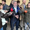 Fernando Clavijo, en el centro, durante una rueda de prensa