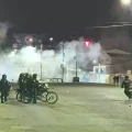 Foto de protesta violenta en la zona de Río Seco (El Alto).