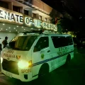 El frente del Senado de Filipinas, donde se escucharon disparos en medio del operativo de detención del exjefe de Policía del